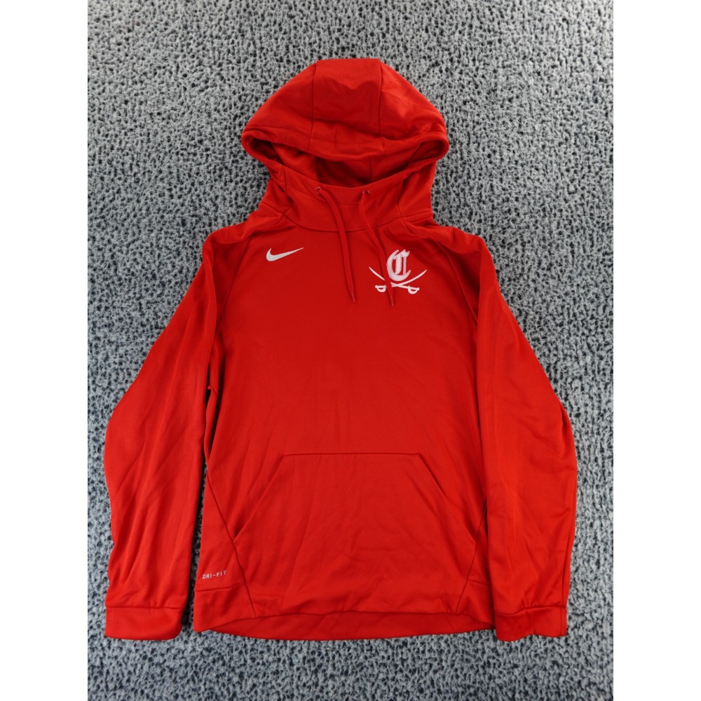 Nike Dri Fitβ Red Pullover Hoodie College Logo Athletic Men's Medium